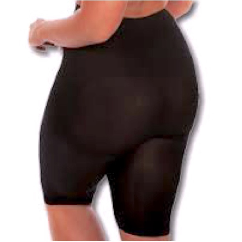 Kymaro black XL butt thigh shaper shorts panty GIRDLE Shapewear 11” inseam VGUC